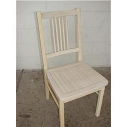 White wood side chair