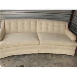 White Curved Sofa