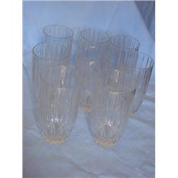 Set of 8 crystal water glasses