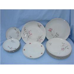 Pink floral plates