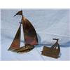 Image 1 : 2 brass sailboats