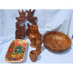 Carved wood items