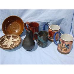 7 pottery pieces