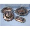 Image 1 : 2 silver serving dishes & one butter dish