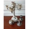 Image 1 : Candleholders, and silver potpourri ball