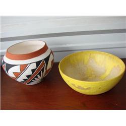 Signed pottery bowls