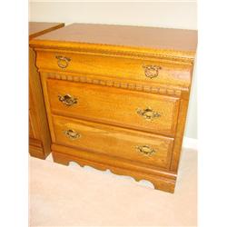 3 Drawer oak chest