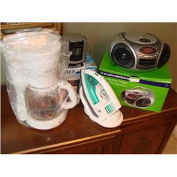 Appliances, CD, AM/FM, Cordless iron, radio