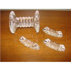 Crystal knife rests, large one is Waterford