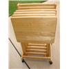 Image 1 : Set of TV Trays on Roller Cart