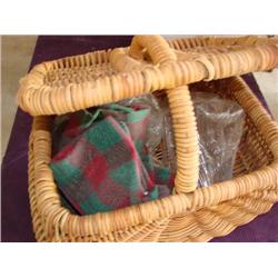Picnic Basket filled with great picnic supplies