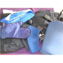 Massaging homedics seat,glove,backwrap