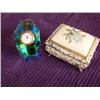 Image 1 : Crystal Clock & Small Vintage Jewelry Box