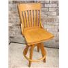 Image 1 : Oak swivel bar stool