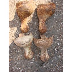 4 ball & claw cast iron bathtub feet