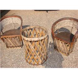 Leather Chairs & Table