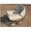 Image 1 : Antique white wicker baby carriage