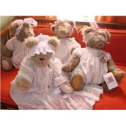 4 handcrafted & dressed Teddy bears
