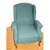 Image 1 : Blue fabric wing recliner