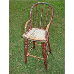 Primitive child's high chair