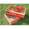 Image 1 : 2 Wood Coke Boxes w/6 Coke Bottles