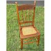 Image 1 : Cane Seat Chair,w/pressed back leaf design
