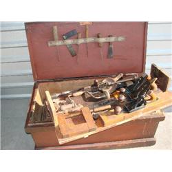 Primitive wood tool chest-FULL!