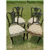 Image 1 : Set of 4 Ebonized Mahogany Music Chairs