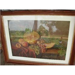 Pitcher & Grapes framed print