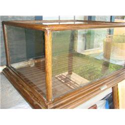 American Oak Display Cabinet w/tag