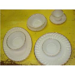 Fire King Gold Rim dishes-28 pcs.