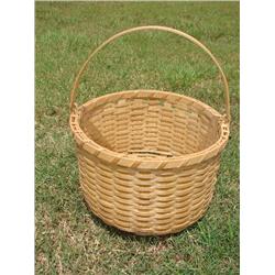 Natural wicker basket w/handle