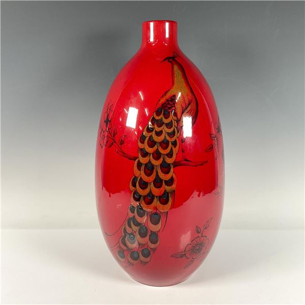 Royal Doulton Prestige Flambe Vase, Yichang Bird BA84