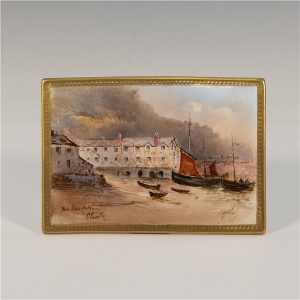 Royal Doulton John Hugh Plant Vase Plaque, Red Lion Hotel