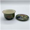 Image 2 : Moorcroft Pottery Small Covered Spice Bowl, Claremont