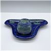 Image 3 : Moorcroft Pottery Inkwell and Ink Pen Holder, Moonlit Blue