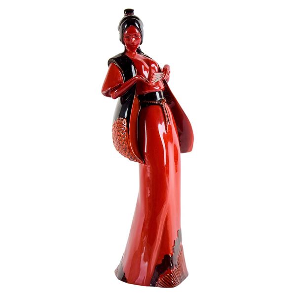 Royal Doulton Flambe Prototype Figure of A Geisha