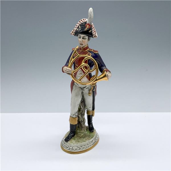 Porcelain Figurine Napoleonic Soldier with French Horn