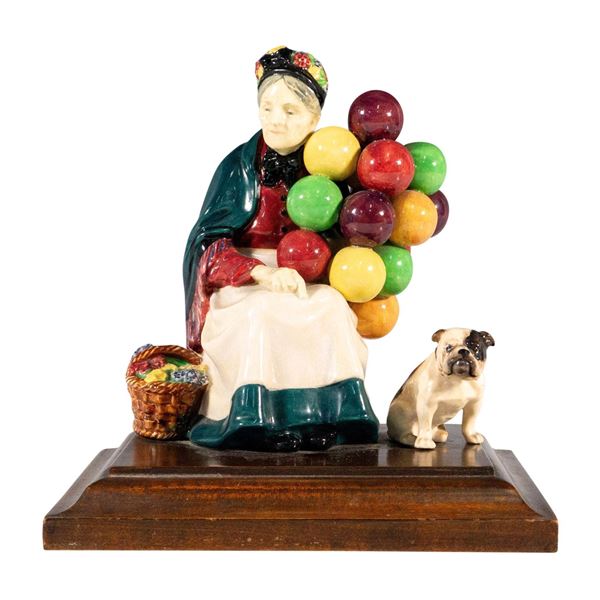 Rare Old Balloon Seller and Bulldog HN1791by Royal Doulton