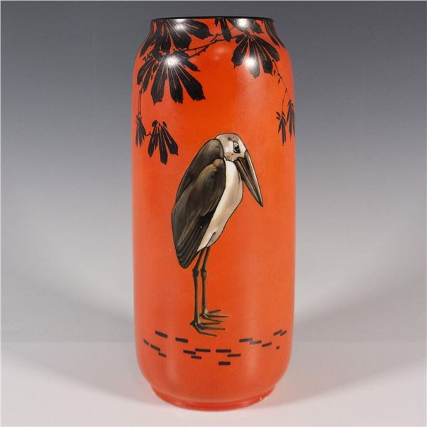 Royal Doulton by H. Allen Porcelain Stork Vase, Signed