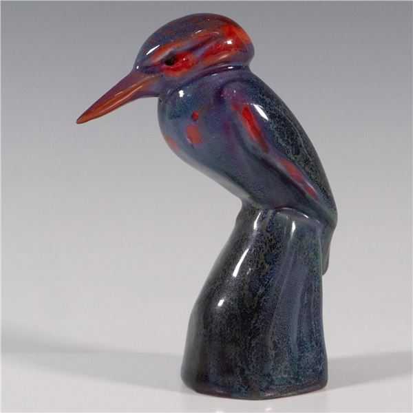 Royal Doulton Flambe Figurine, Kingfisher On Rock HN131