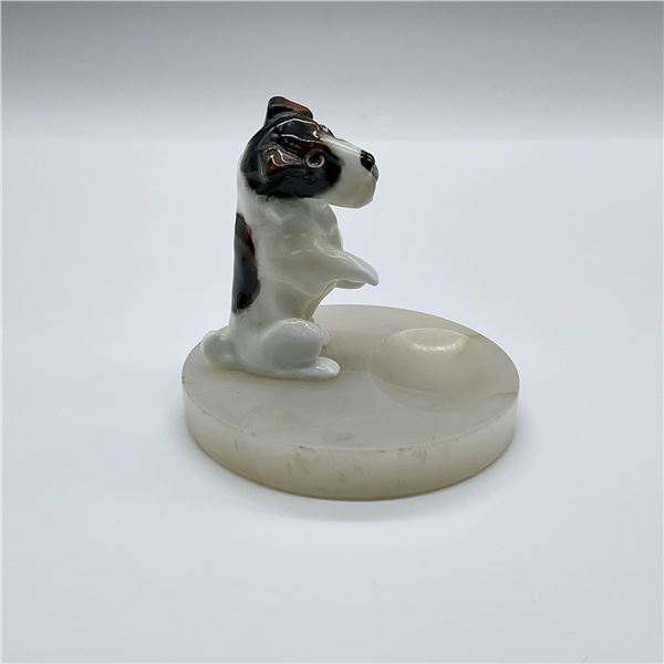 Royal Doulton Porcelain Marble Ashtray, Terrier Puppy HN904