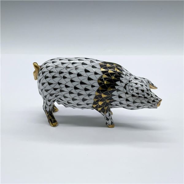 First Edition Herend Porcelain Animal Figurine, Pig