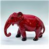 Image 1 : Royal Doulton Flambe Figure, Elephant Trunk Down Curled