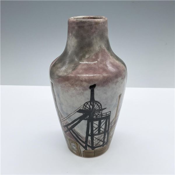 Cobridge Stoneware Vase, Potteries Industrial Scene