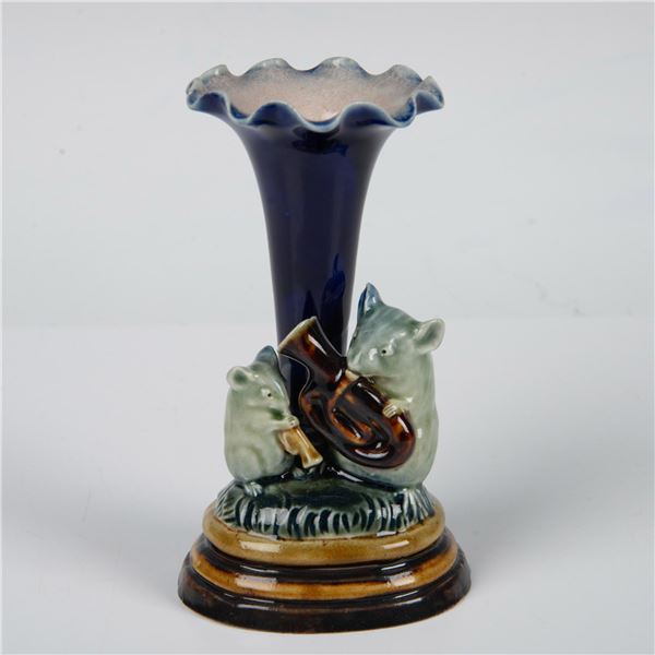 Doulton Lambeth George Tinworth Stoneware Mice Spill Vase