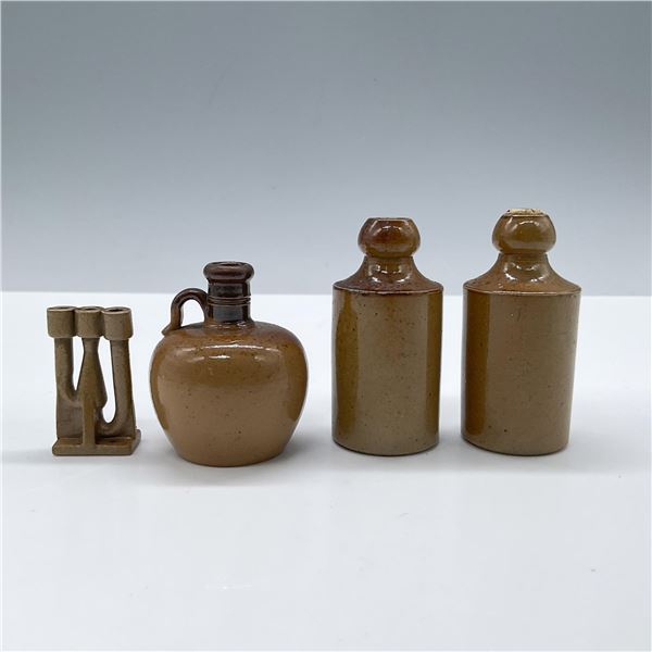 4pc Doulton Lambeth Stoneware Miniatures