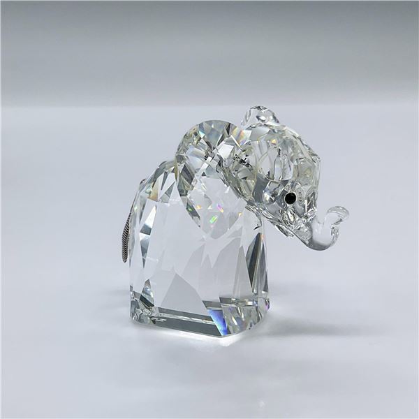 Swarovski Crystal Figurine, Elephant with Metal Tail