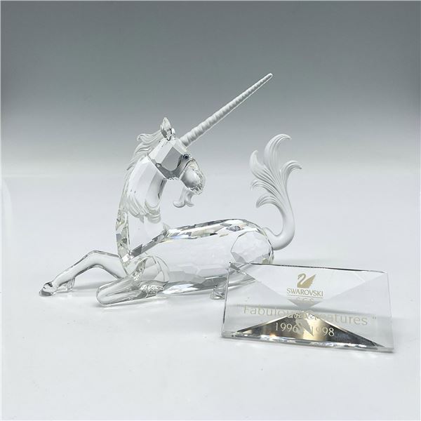 Swarovski Crystal Figurine, The Unicorn with Plaque
