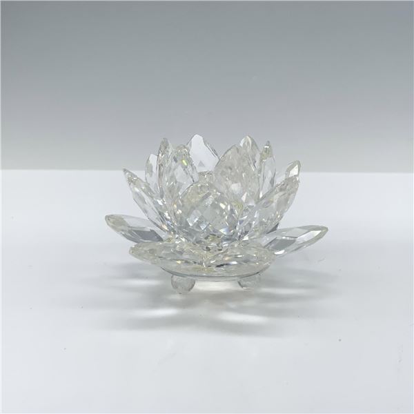 Swarovski Crystal Candlestick Holder, Lotus Flower